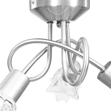 Carica l&#39;immagine nel visualizzatore di Gallery, Lampadario con Paralumi in Vetro per 3 Lampadine E14 Tulipano