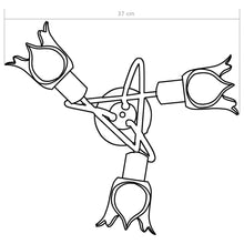 Carica l&#39;immagine nel visualizzatore di Gallery, Lampadario con Paralumi in Vetro per 3 Lampadine E14 Tulipano