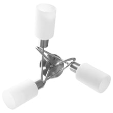 Carica l&#39;immagine nel visualizzatore di Gallery, Lampadario Paralume in Ceramica a Cono Bianco 3 Lampadine E14