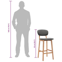 Carica l&#39;immagine nel visualizzatore di Gallery, Sgabelli da Bar 2 pz Grigio Scuro in Tessuto