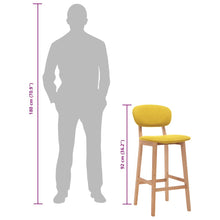 Carica l&#39;immagine nel visualizzatore di Gallery, Sgabelli da Bar 2 pz Giallo Senape in Tessuto