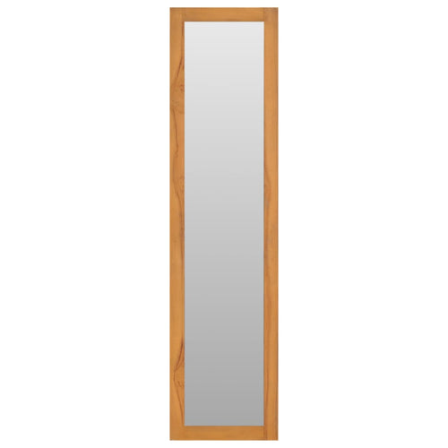 Specchio da Parete con Mensole 30x30x120 cm in Massello di Teak