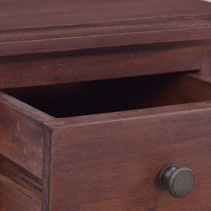Mobiletto Classico Marrone in Legno Massello di Mogano