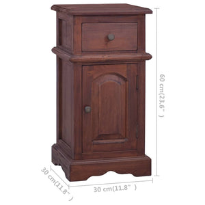 Mobiletto Classico Marrone in Legno Massello di Mogano