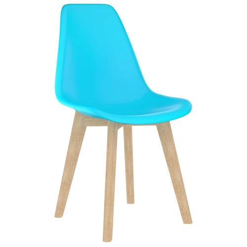 Sedie da Pranzo 2 pz Blu in Plastica