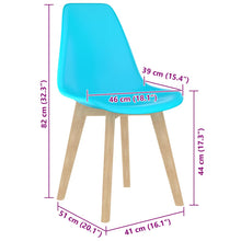 Charger l&#39;image dans la galerie, Sedie da Pranzo 2 pz Blu in Plastica