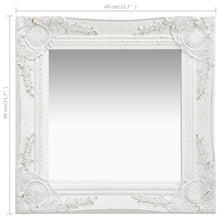Load image into Gallery viewer, Specchio da Parete Stile Barocco 40x40 cm Bianco