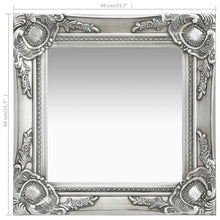 Load image into Gallery viewer, Specchio da Parete Stile Barocco 40x40 cm Argento