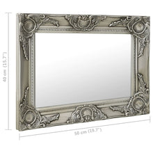 Load image into Gallery viewer, Specchio da Parete Stile Barocco 50x40 cm Argento