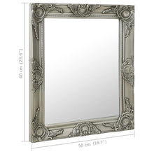 Load image into Gallery viewer, Specchio da Parete Stile Barocco 50x60 cm Argento