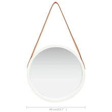 Load image into Gallery viewer, Specchio da Parete con Cinghia 40 cm Bianco