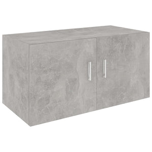 Mobiletto Parete Grigio Cemento 80x39x40 cm Legno Multistrato