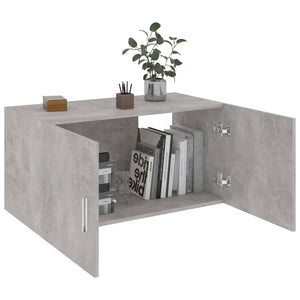 Mobiletto Parete Grigio Cemento 80x39x40 cm Legno Multistrato