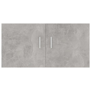 Mobiletto Parete Grigio Cemento 80x39x40 cm Legno Multistrato