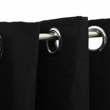 Load image into Gallery viewer, Tende Oscuranti Effetto Lino con Occhielli 2pz 140x245cm Nere