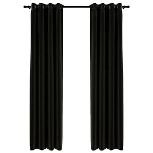Tende Oscuranti Effetto Lino 2 pz 140x225 cm Antracite