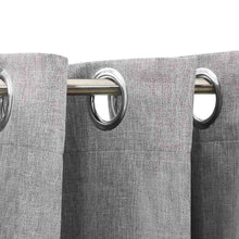 Carica l&#39;immagine nel visualizzatore di Gallery, Tende Oscuranti Effetto Lino con Occhielli 2pz 140x175cm Grigio