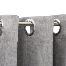 Charger l&#39;image dans la galerie, Tende Oscuranti Effetto Lino con Occhielli 2pz 140x225cm Grigio
