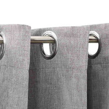 Carica l&#39;immagine nel visualizzatore di Gallery, Tende Oscuranti Effetto Lino con Occhielli 2pz 140x245cm Grigio