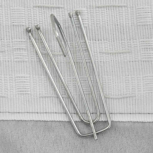 Tende Oscuranti con Ganci Effetto Lino 2 pz Grigie 140x245 cm