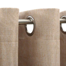 Load image into Gallery viewer, Tende Oscuranti Effetto Lino con Occhielli 2 pz Beige 140x175cm