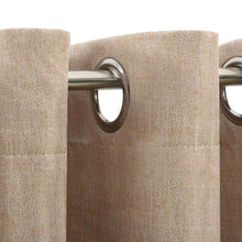 Carica l&#39;immagine nel visualizzatore di Gallery, Tende Oscuranti Effetto Lino con Occhielli 2 pz Beige 140x245cm