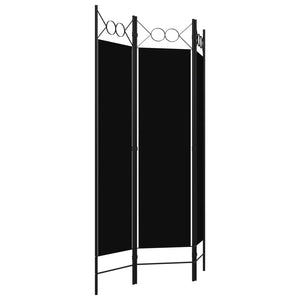Separè 3 Pannelli Nero 120x180 cm