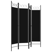 Load image into Gallery viewer, Separè 4 Pannelli Nero 160x180 cm