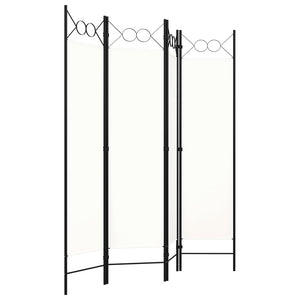 Paravento a 4 Pannelli Bianco 160x180 cm