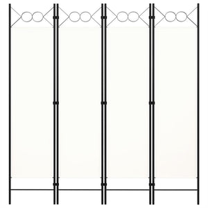 Paravento a 4 Pannelli Bianco 160x180 cm