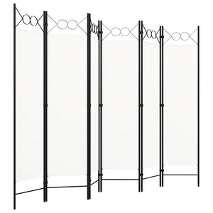 Paravento a 6 Pannelli Bianco 240x180 cm