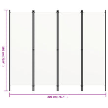 Load image into Gallery viewer, Paravento a 5 Pannelli Bianco 200x180 cm