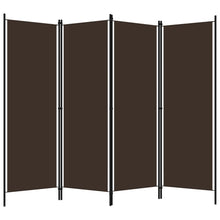 Load image into Gallery viewer, Separè 4 Pannelli Marrone 200x180 cm