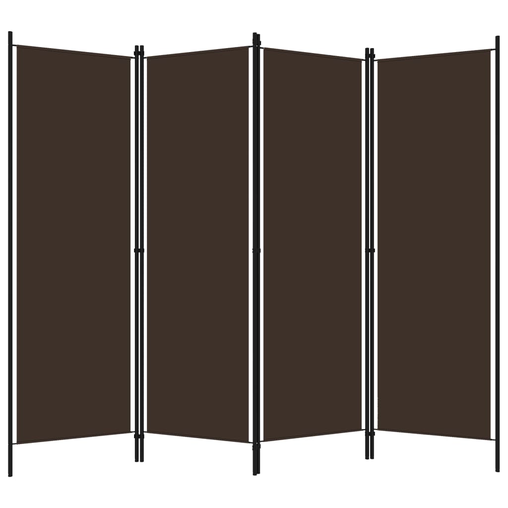 Separè 4 Pannelli Marrone 200x180 cm