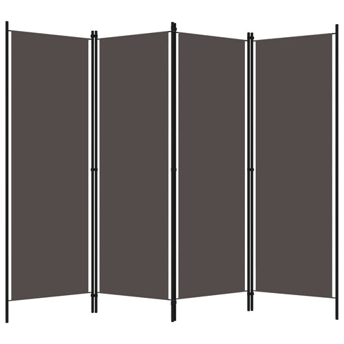 Separè 4 Pannelli Antracite 200x180 cm