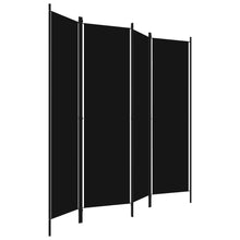 Load image into Gallery viewer, Paravento a 4 Pannelli Nero 200x180 cm