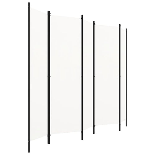 Paravento a 5 Pannelli Bianco 250x180 cm