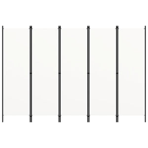 Paravento a 5 Pannelli Bianco 250x180 cm