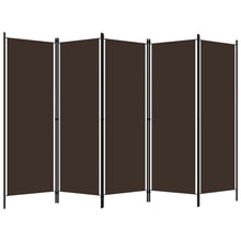 Load image into Gallery viewer, Separè 5 Pannelli Marrone 250x180 cm