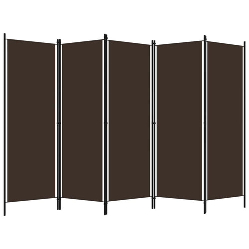 Separè 5 Pannelli Marrone 250x180 cm