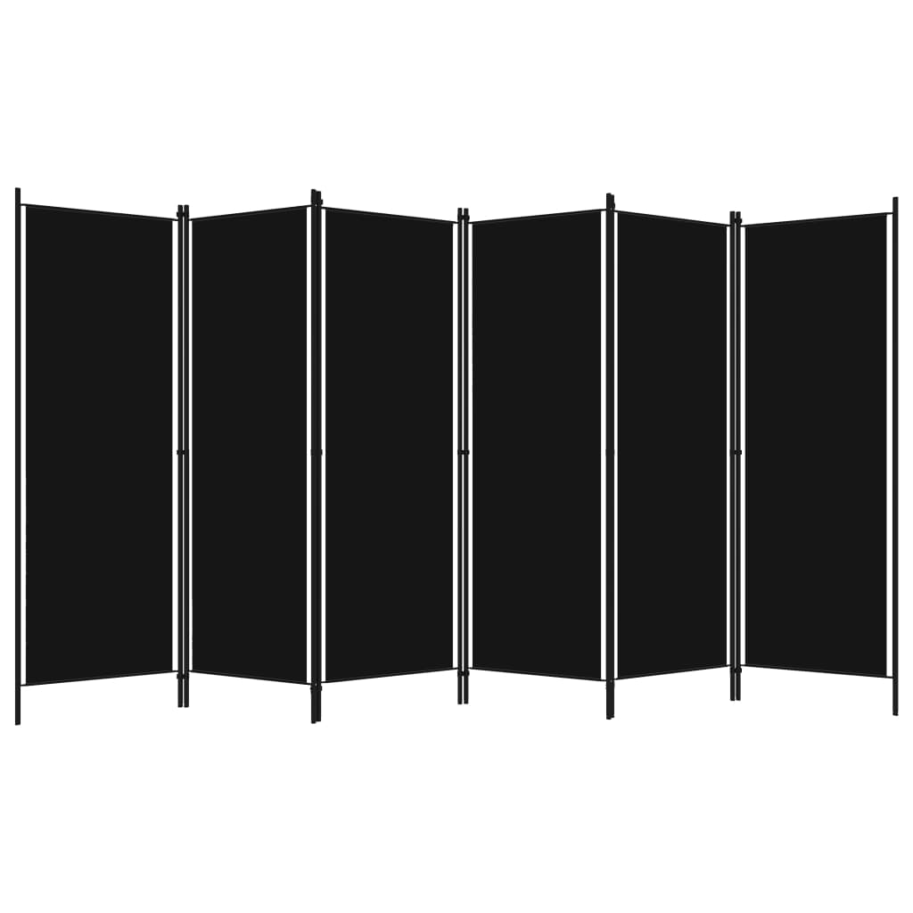 Separè 6 Pannelli Nero 300x180 cm
