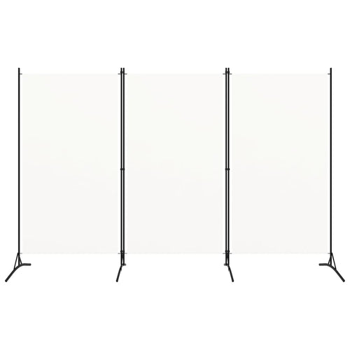 Divisorio a 3 Pannelli Bianco 260x180 cm in Tessuto