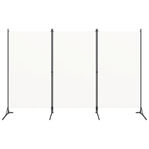Divisorio a 3 Pannelli Bianco 260x180 cm in Tessuto