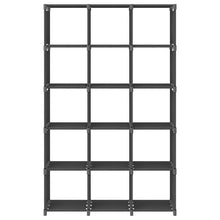 Laden Sie das Bild in den Galerie-Viewer, Libreria 15 Vani a Cubo Grigio 103x30x107,5 cm in Acciaio e Tessuto