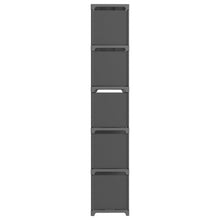 Laden Sie das Bild in den Galerie-Viewer, Libreria 15 Vani a Cubo Grigio 103x30x107,5 cm in Acciaio e Tessuto