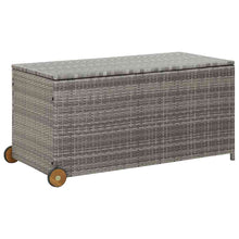 Carica l&#39;immagine nel visualizzatore di Gallery, Baule da Giardino 120x65x61 cm in Polyrattan Grigio Chiaro