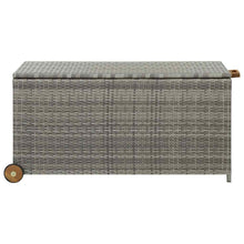 Carica l&#39;immagine nel visualizzatore di Gallery, Baule da Giardino 120x65x61 cm in Polyrattan Grigio Chiaro