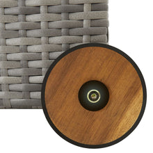 Carica l&#39;immagine nel visualizzatore di Gallery, Baule da Giardino 120x65x61 cm in Polyrattan Grigio Chiaro