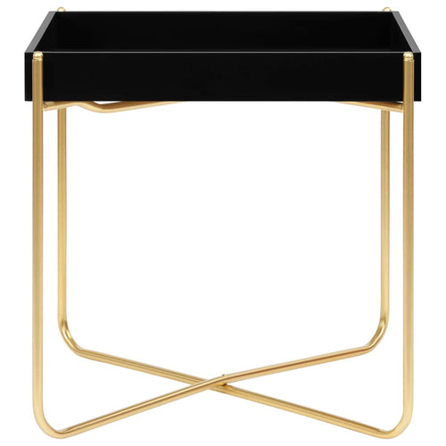 Tavolino  Nero e Oro 38x38x38,5 cm in MDF