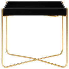 Indlæs billede til gallerivisning Tavolino  Nero e Oro 38x38x38,5 cm in MDF